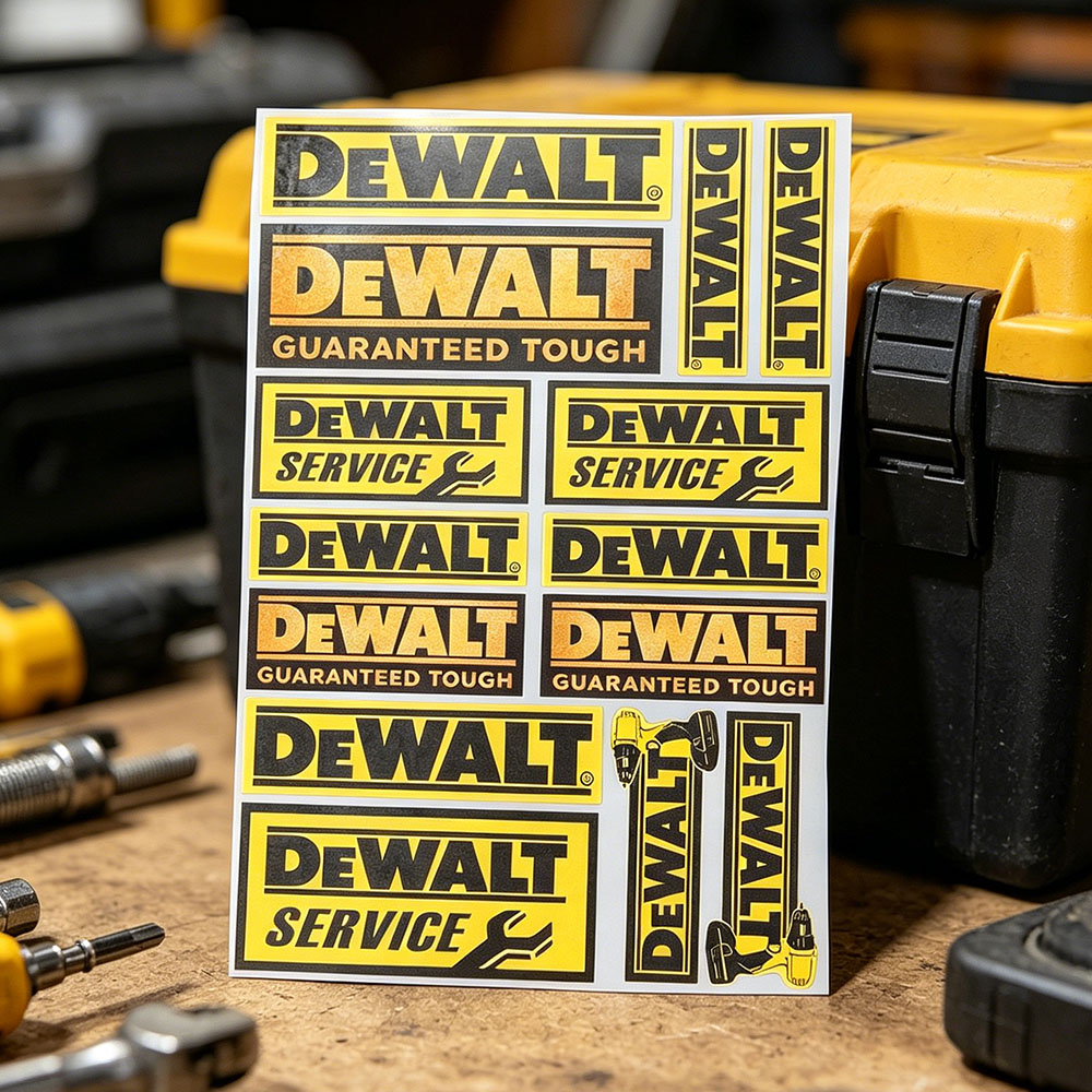 DeWalt Logo Vinyl reflecterend - Workshop Tools Logo recensie en prijs