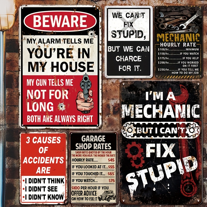 Decoratief bord en plaquette 6 - Workshop Tools Logo recensie en prijs